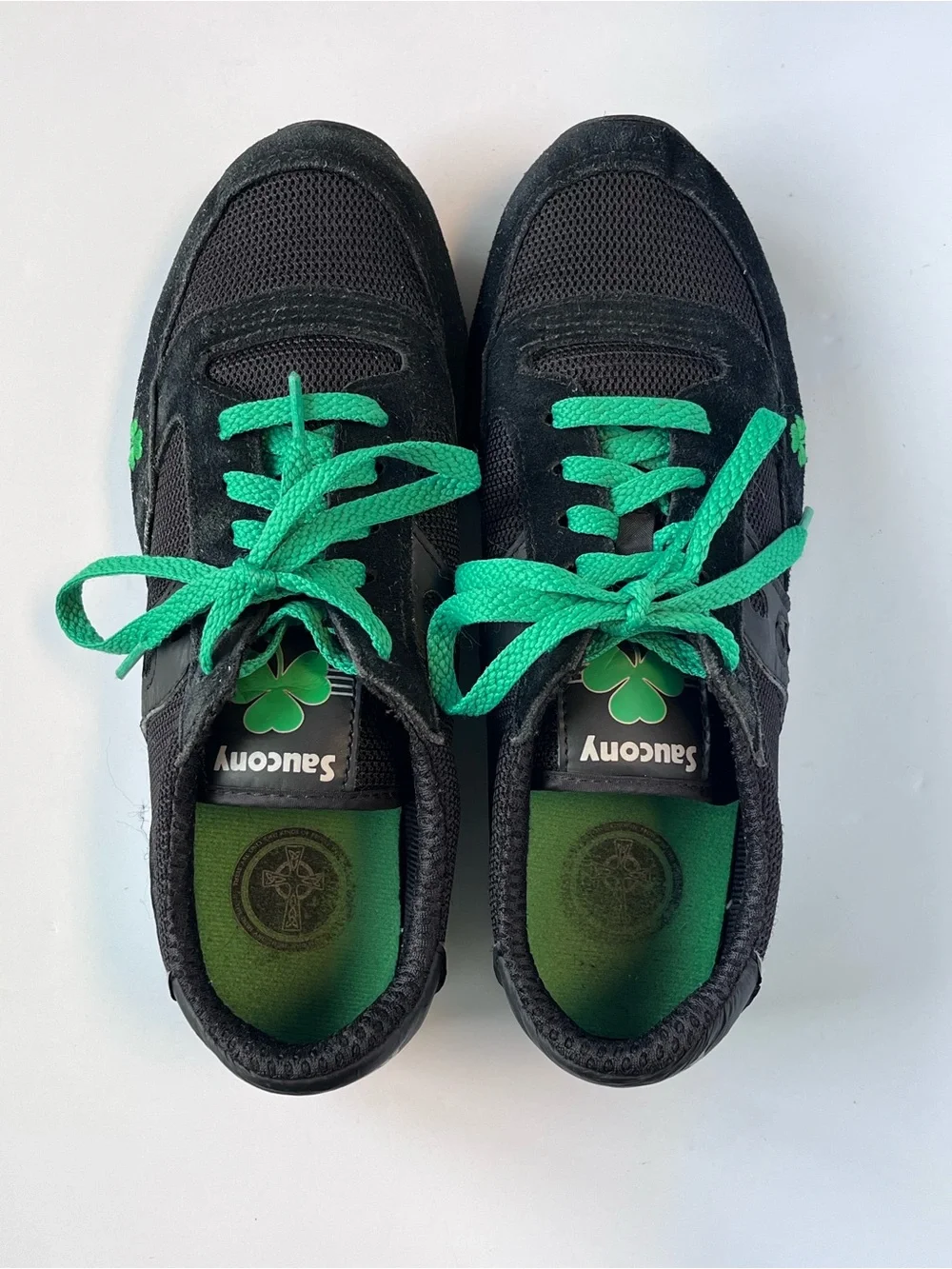 Saucony Jazz Low Pro Shamrock St Patrick’s Day Green Black Men’s 7 Women’s 8.5
